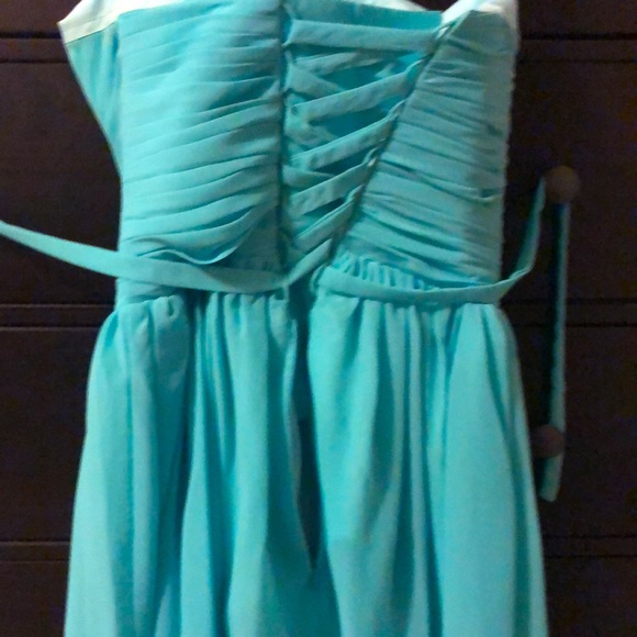 Strapless Turquoise Dress Size Small - Picture 3 of 7